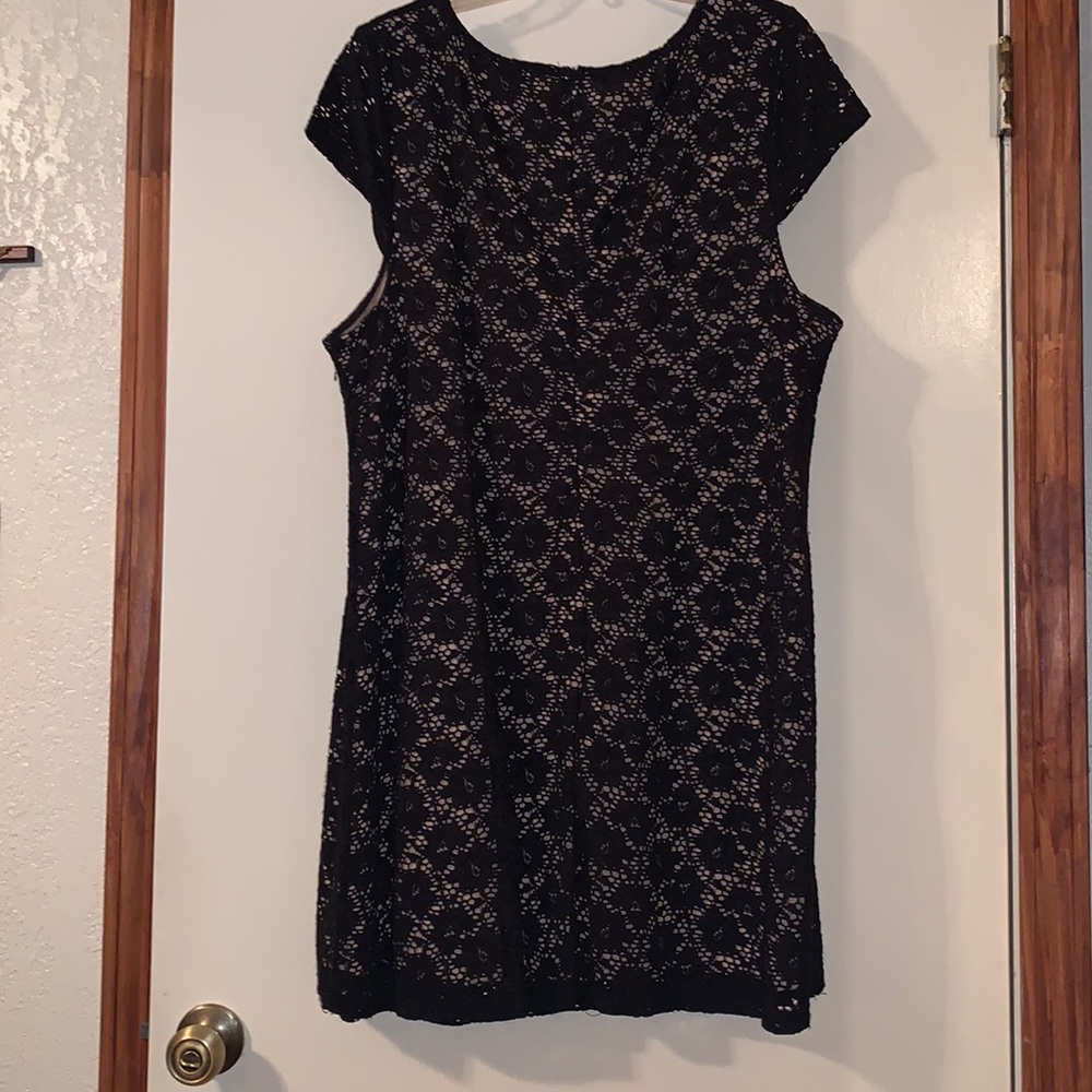 Tiana B black and cream Sunday’s best or semi formal dress, size 20W.